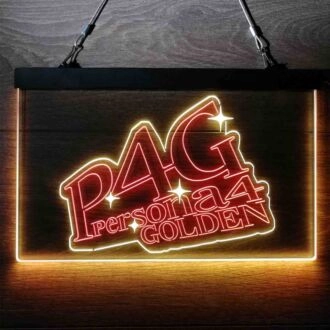 P4G Persona 4 Golden Dual LED Neon Sign for Anime and Game Fans