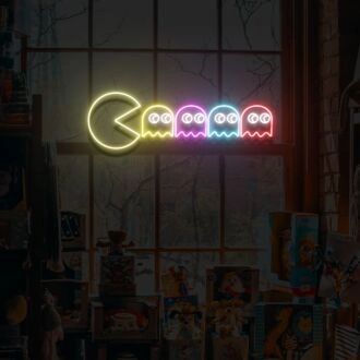 Pac Man Neon Sign for Retro and Gaming Fans