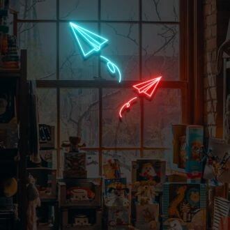 Paper Air Plane Neon Sign Lights Night Lamp Led Neon Sign Light For Home Party