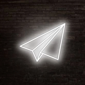Paper Plane Neon Sign for Fun and Whimsical Decor