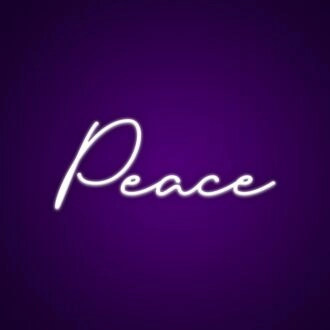 Peace Neon Sign for Positive and Peaceful Decor