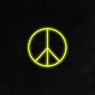 Peace Sign Neon Sign for Positive and Peaceful Spaces