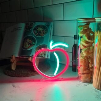 Brighten Up Your Space: Peach LED Neon Mini, Perfect for Home Decor, Office Ambiance, and Festive Celebrations.