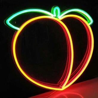Peach Neon Sign for Fun and Whimsical Decor