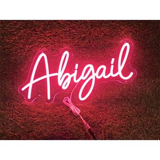 Brighten Up Your Space: Personalize Custom Abigail LED Neon Sign for Weddings, Bars, and Home Decor