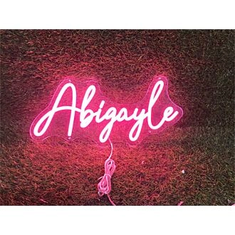 Brighten Your Space: Personalize Custom Abigayle LED Neon Sign for Home Decor, Bars, and Special Occasions