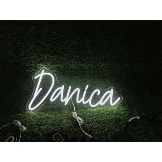 Brighten Your Special Moments: Personalize Custom Danica LED Neon Sign for Weddings, Birthdays, and Home Decor.