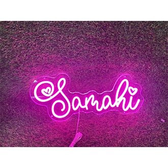 Create a Vibrant Atmosphere at Your Bar, Store or Celebrate in Style with the Personalize Custom Samahi LED Neon Sign.