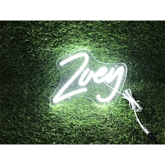 Elevate Your Space: Personalize Custom Zoey LED Neon Sign for Home, Office, Bars, and Memorable Weddings.