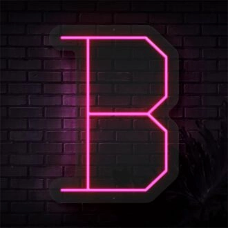 Brighten Your Space: Personalized Initial Letter B LED Neon Sign for Weddings, Bars, and Home Decor Ambiance