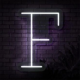 Upgrade Your Space: Personalized Initial Letter F LED Neon Sign for Home Decor, Office Vibes, and Memorable Events like Weddings and Parties.