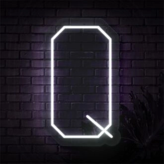 Brighten Your Space: Personalized Initial Letter Q LED Neon Sign for Weddings, Offices, and Home Décor