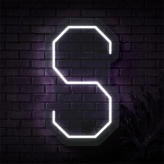 Brighten Your Space - Perfect for Weddings, Bars, and Home Decor with the Personalized Initial Letter S LED Neon Sign.