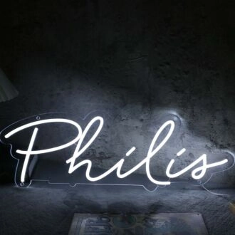 Philis White Neon Sign
