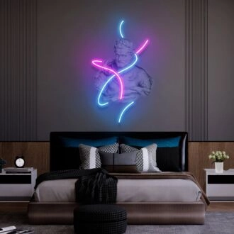 Brighten Your Modern Living Space and Celebrate in Style with Philosophy Art Led UV Neon Sign for Home Decor, Perfect for Parties, Weddings, and Office Ambiance.