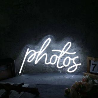 Photos White Neon Sign
