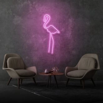 Flamingo room neon sign
