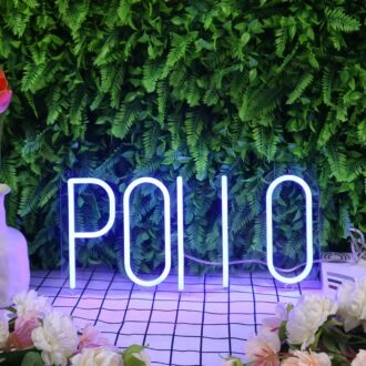 Pollo Blue Neon Sign