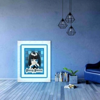 Pretty Poison Blue Lady Uv Light Neon Art Elegance