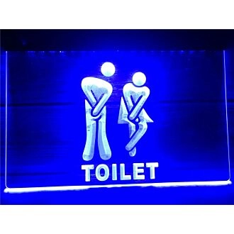 Funny Toilet Entrance Hanging Neon Sign