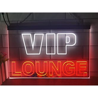 VIP Lounge Two Tone Hanging Neon Sign