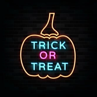 Pumpin Trick or Treat Neon Sign