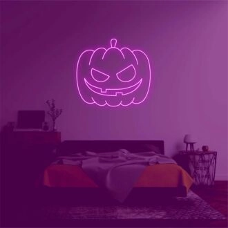 Pumpkin Head' neon sign