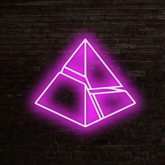 Pyramid Neon Sign for Modern and Geometric Decor