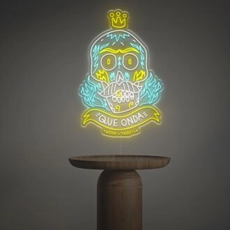 Que Onda Tacos Tequila LED Neon Sign
