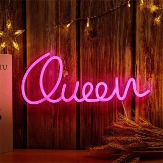 Brighten Your Space: Queen LED Neon Sign, Perfect for Office, Bar, and Wedding Decorations.