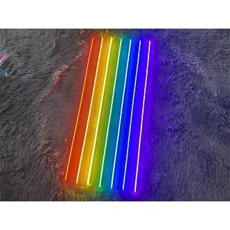 Add a Splash of Color to Your Home, Office, or Nightlife Scene with the Versatile Rainbow LED Neon Sign.