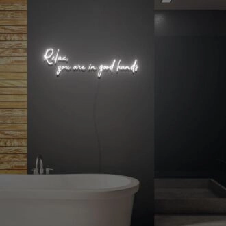 Relax You Are In Good Hands Neon Light Signs Custom Neon Sign For Wedding Bar Party Decoration
