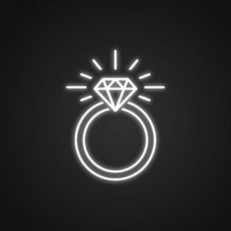 Ring Neon Sign for Wedding Decor