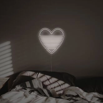 Add a Touch of Love to Your Wedding, Bedroom, or Valentine's Day Celebration with Rippling Heart LED Neon Sign.