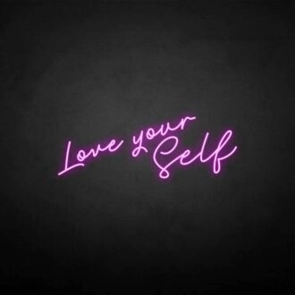 Love yourself' neon sign