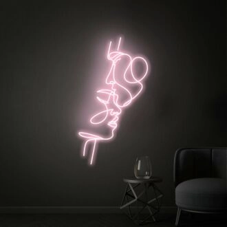 Add a Touch of Love to Your Special Occasions with Romantic Kiss Led Neon Sign Wedding Gift for Home Decor, Weddings, and Celebrations.