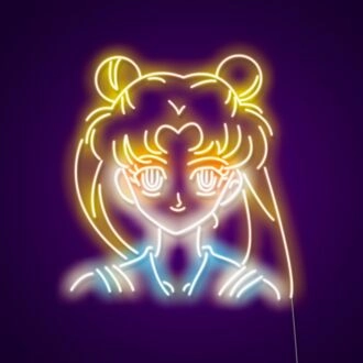 Sailor Moon Hearts Sign Neon Sign Perfect for anime lovers