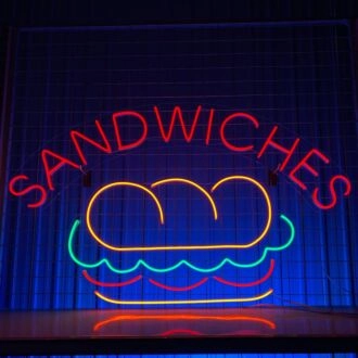 Sandwiches Restaurant Led Neon Sign Sandwiches Neon Light Sandwiches Logo Decor