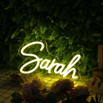 Sarah Yellow Neon Sign