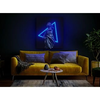 Verschönern Sie Ihren Raum: Perfekt für Wohnkultur, Büroatmosphäre und Schaufenster mit der Skulptur Neon Schild Triangle Pop Art LED UV Neon Schild Kunstwerk.