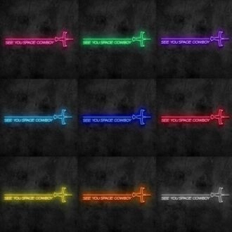 See You Space Cowboy Neon Sign for Anime and Sci-Fi Fans