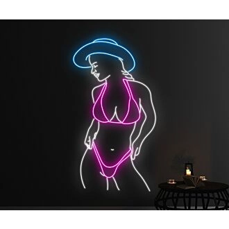 Sexy Nackte Cowgirl LED-Neonschild Texas Cowgirl Neon-LED-Schild