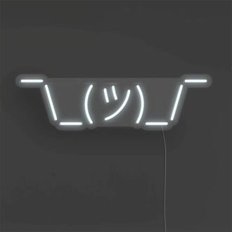 Brighten Up Your Bar, Office, or Wedding Event with the Stylish Shrug LED Neon Sign.