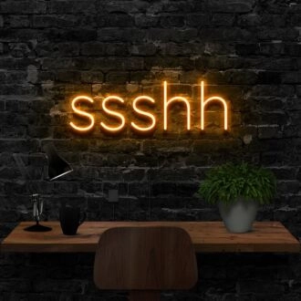 Shush Neon Sign for Playful and Quiet Spaces