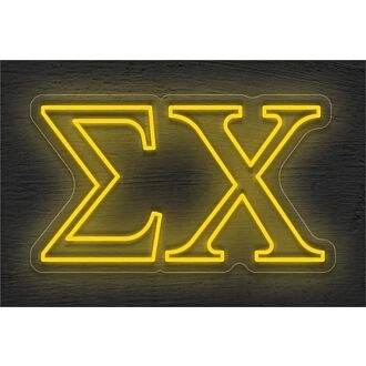 Sigma Chi (ΣΧ) LED Neon Light for Game Room, Dorm & Fraternity House