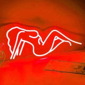 Sexy Female Body Lines Alluring Neon Sign