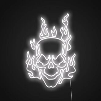 Skull Sign Neon Sign for Edgy Decor