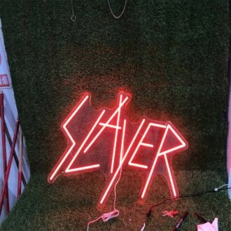 Brighten up your bar, office, and special events with the Slayer Red Custom LED Neon Sign.