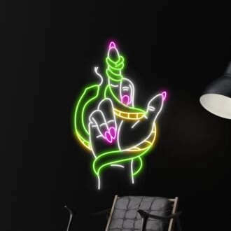 Snake Wrapping Around Hand Led Neon Sign Custom Snake Neon Light