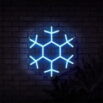 Brighten Your Winter Celebrations: Snowflake LED Neon Sign Sketch and Etch Us for Home, Office, and Festive Decorations.
